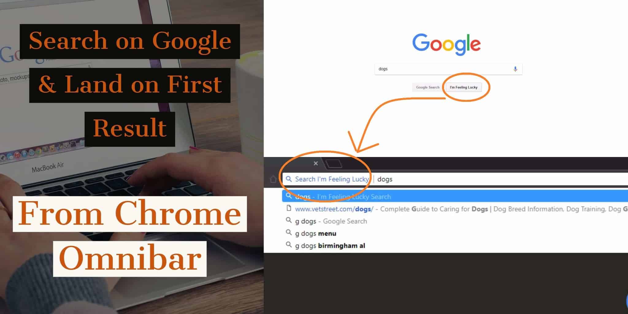 Google’s Feeling Lucky Search from Chrome Omnibar