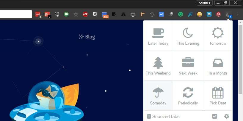 Improve browser’s speed and your focus by snoozing tabs