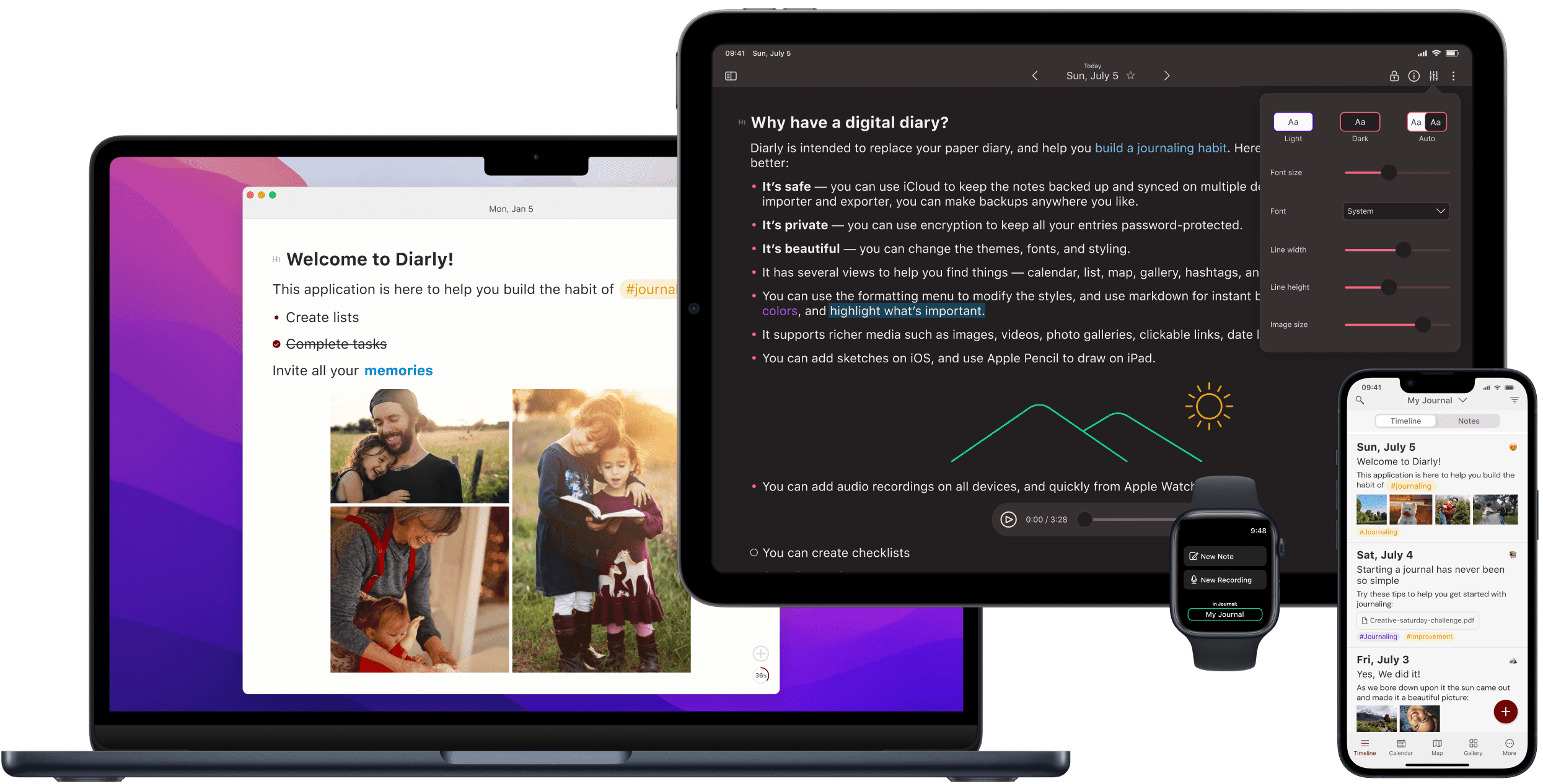 Diarly vs DayOne vs Apple’s own Journaling app